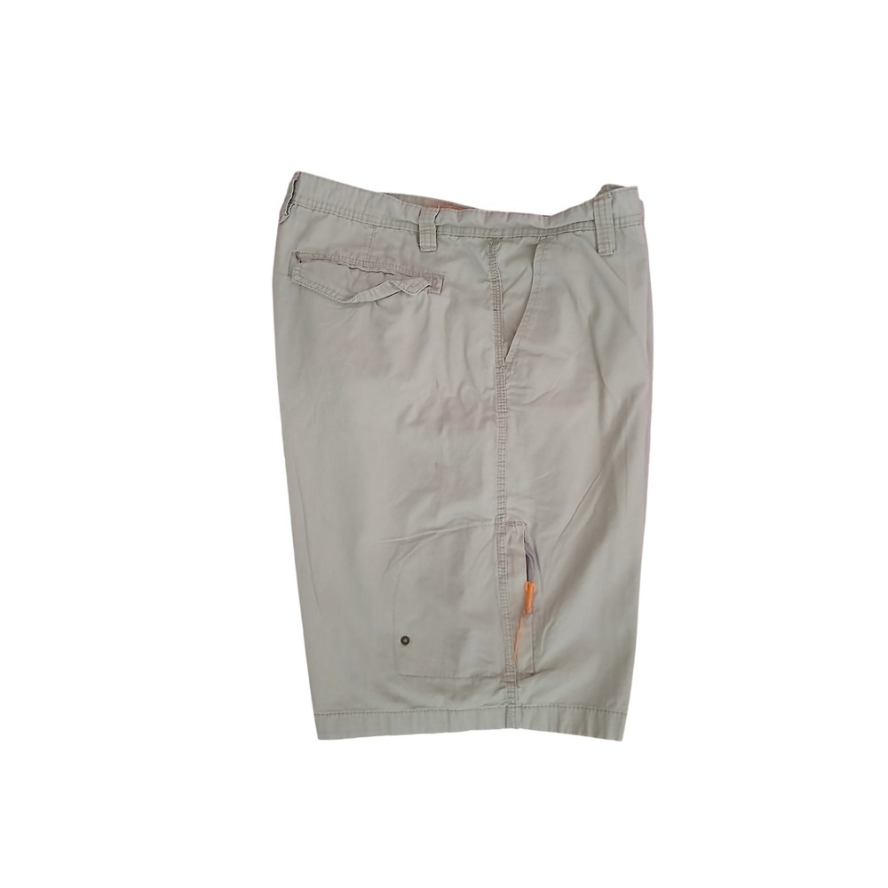Free Planet Cargo Shorts Mens Size 38 Khaki Tan Stretch Regular Fit
